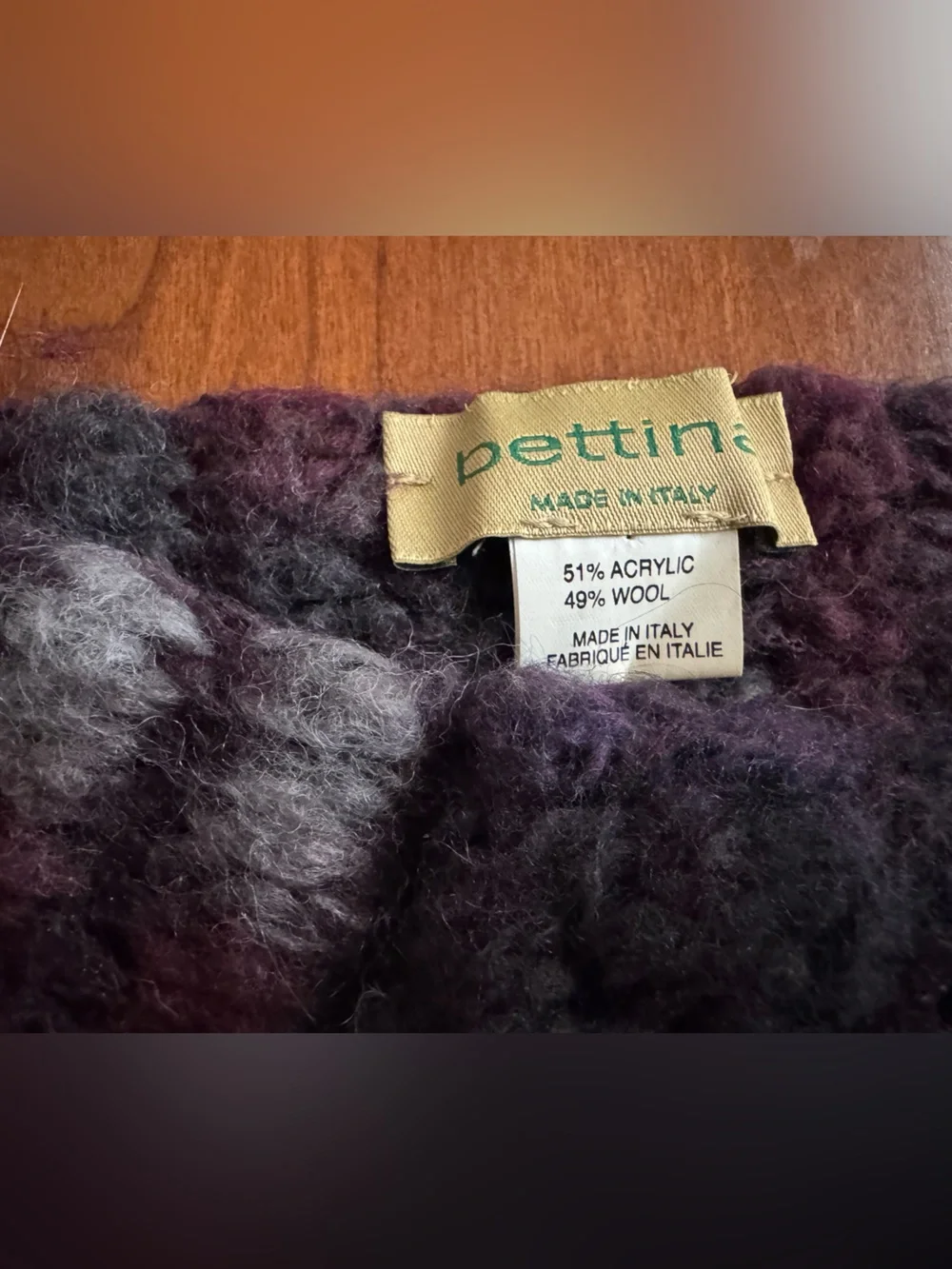 Handcrafted Purple & Gray Knit Headband
